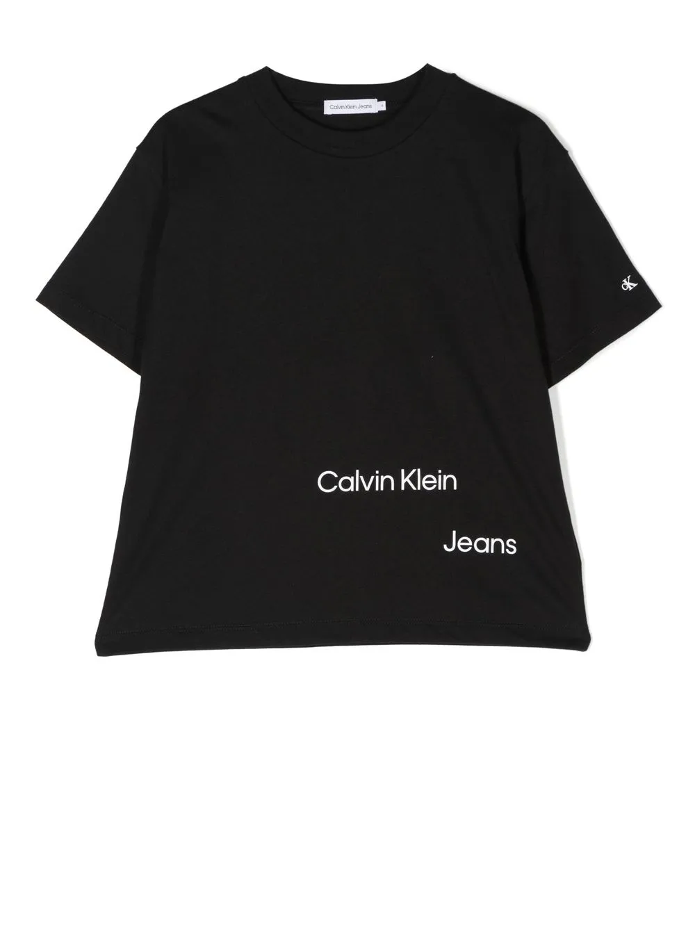 

Calvin Klein Kids playera con logo estampado - Negro