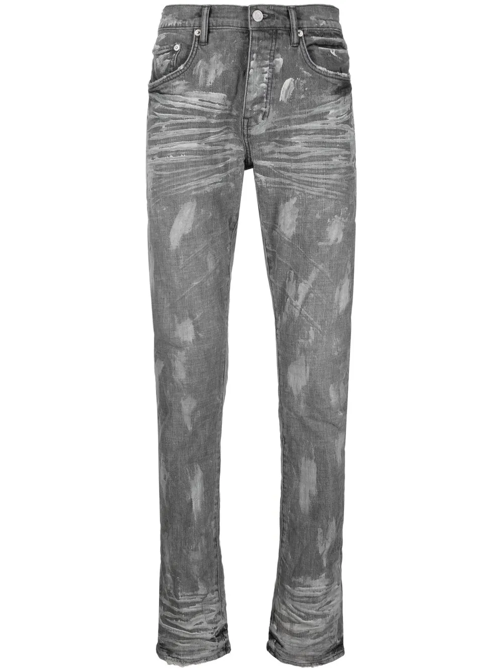 

Purple Brand skinny jeans con efecto blanqueado - Gris