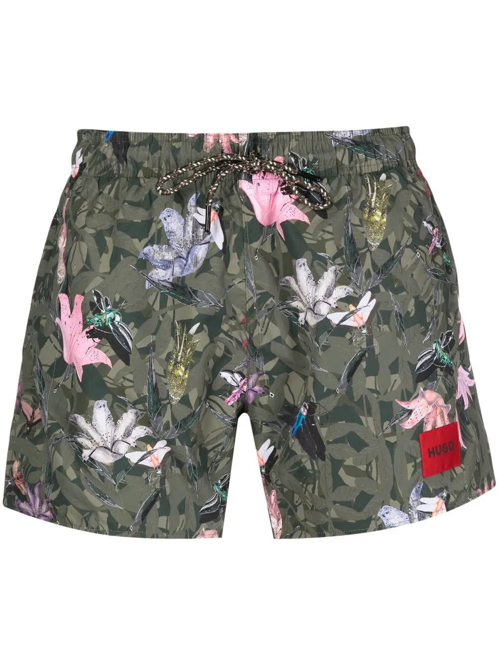 

HUGO bermudas con estampado floral - Verde