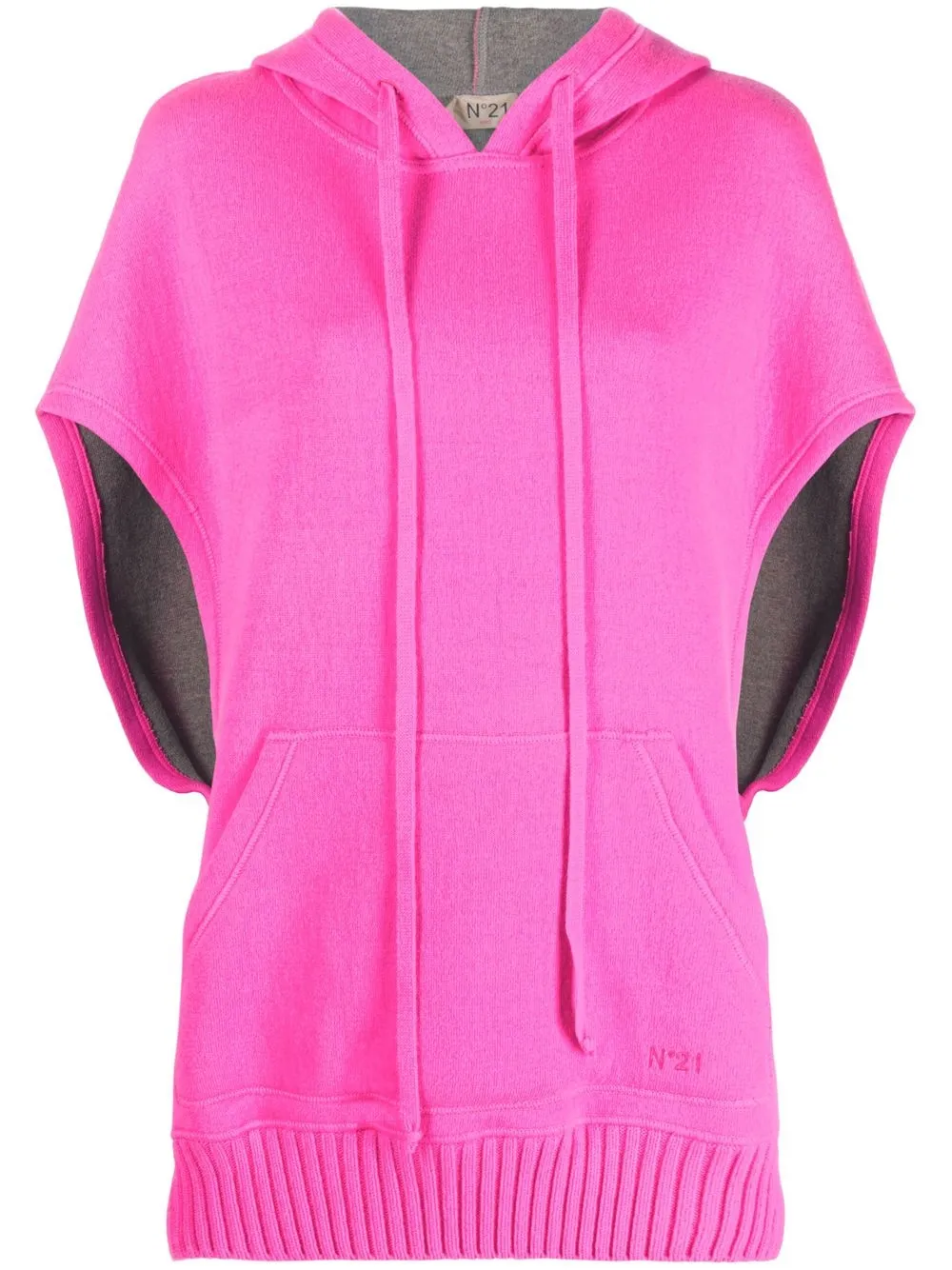 

Nº21 hoodie tejida manga corta - Rosado