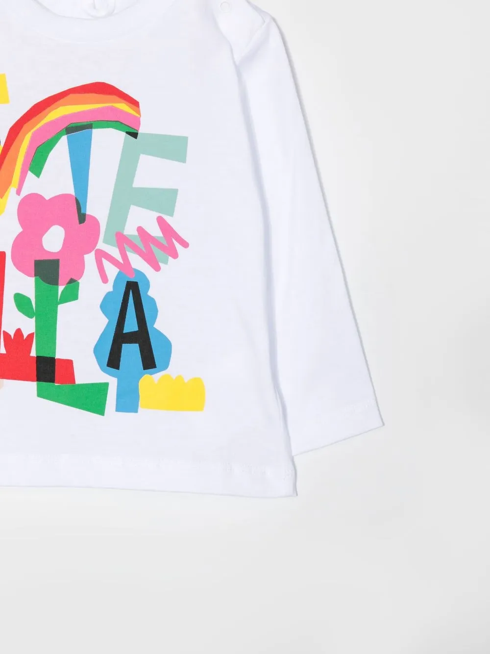 Stella McCartney Kids Rainbow logo-print T-shirt | White