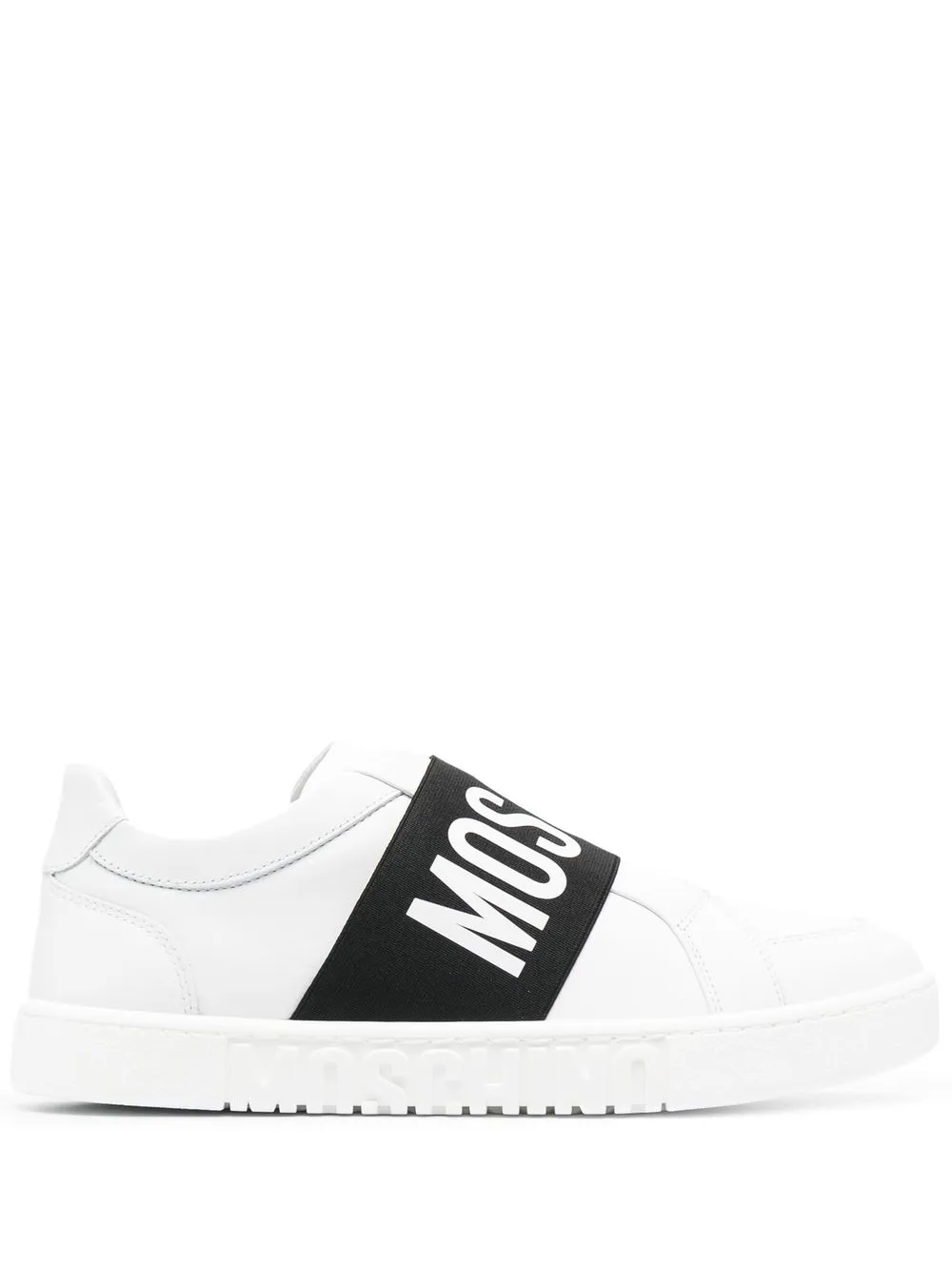 

Moschino tenis con logo estampado - Blanco