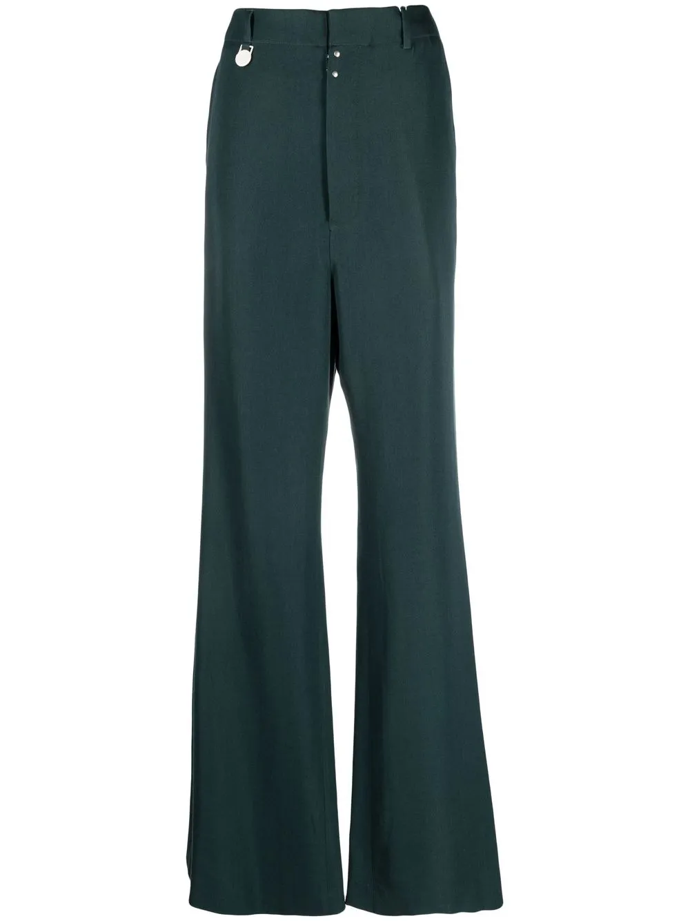 

MM6 Maison Margiela high-waisted flared-leg trousers - Green