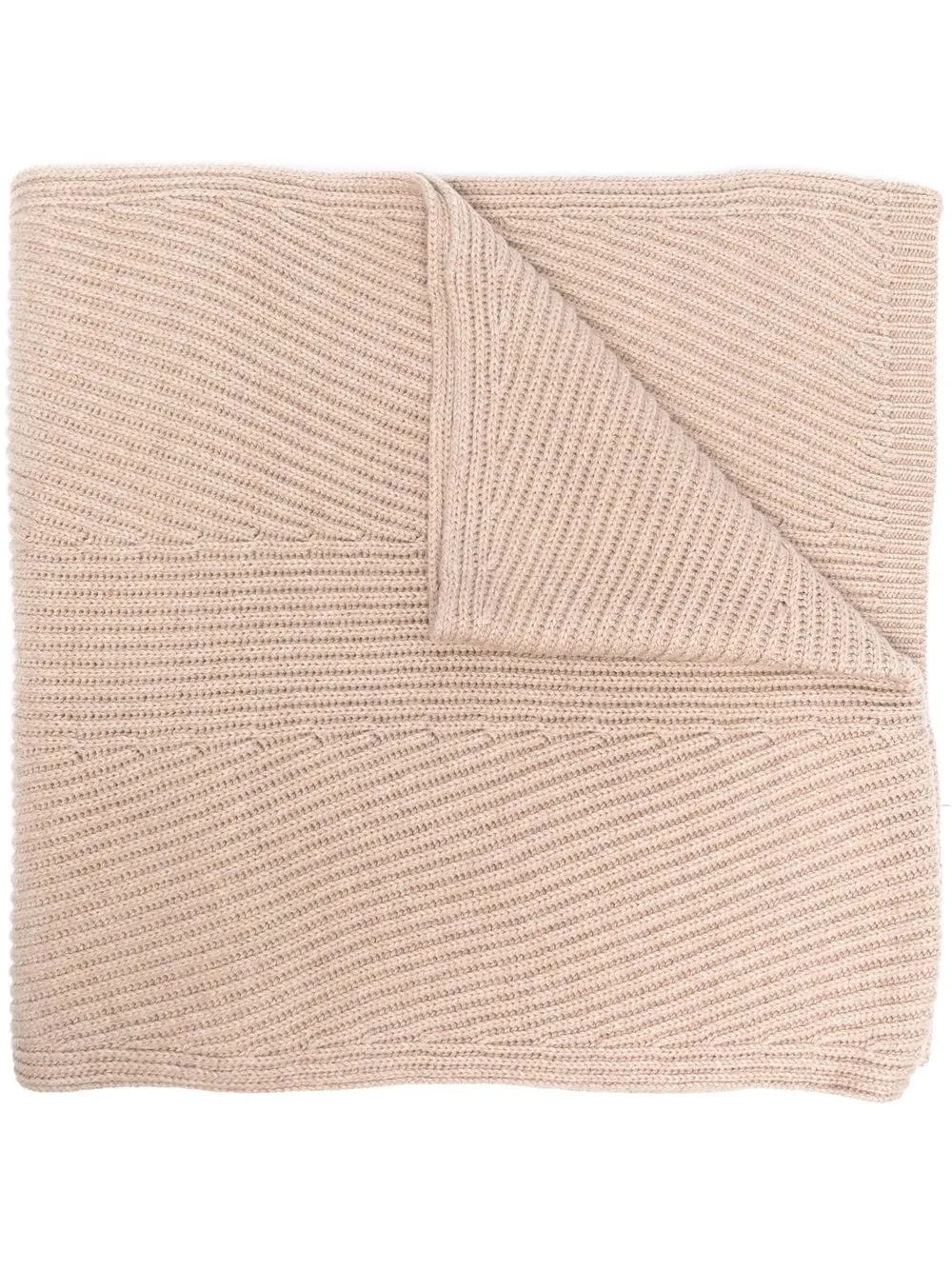 

JOSEPH ribbed-knit cotton-wool blend scarf - Neutrals