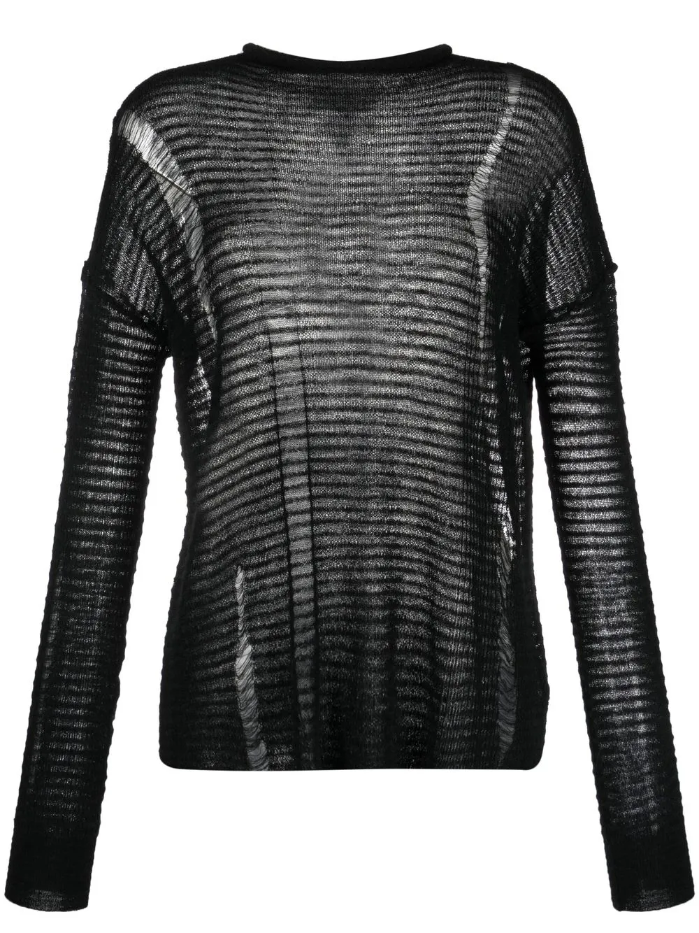 

MM6 Maison Margiela distressed pointelle-knit jumper - Black