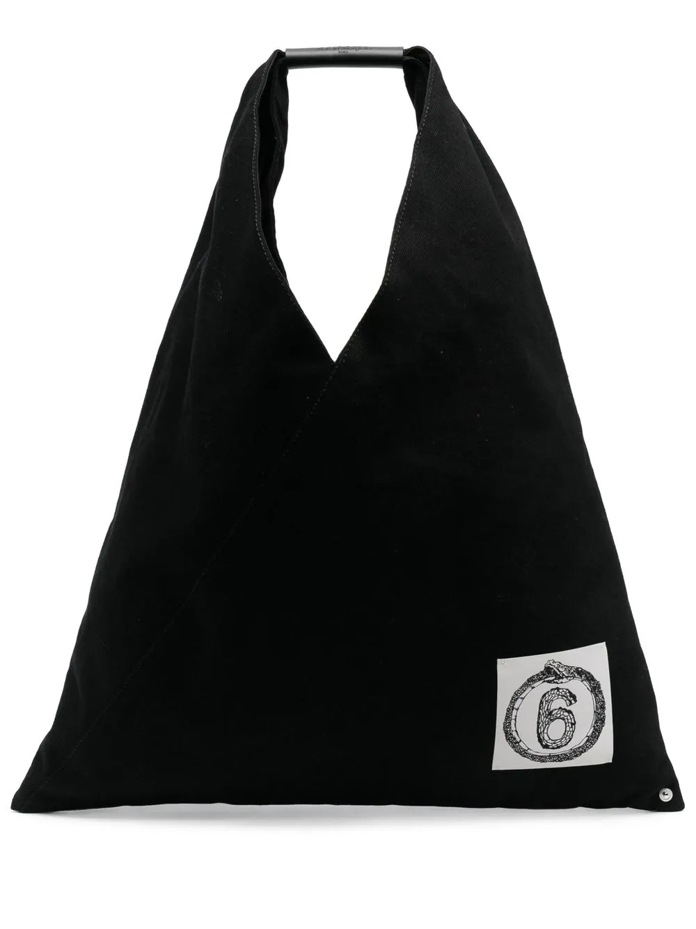 

MM6 Maison Margiela tote con asas y logo - Negro