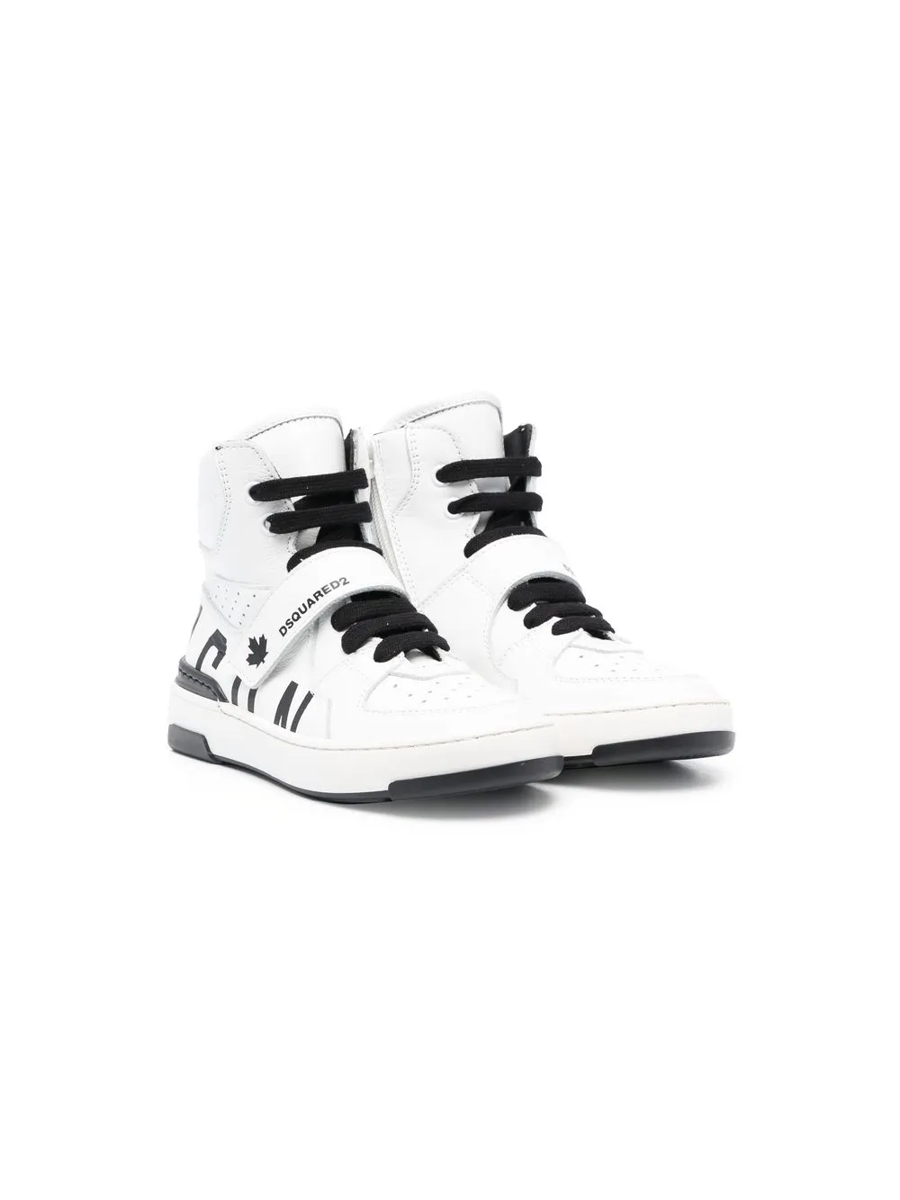 

Dsquared2 Kids tenis altos Icon con cierre autoadherente - Blanco