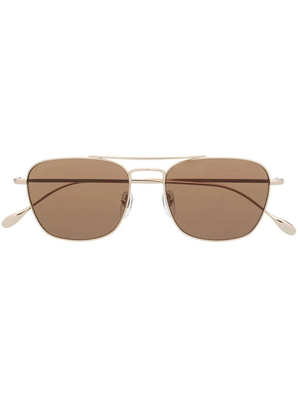 

Gucci Eyewear lentes de sol con armazón cuadrada estilo piloto - Dorado