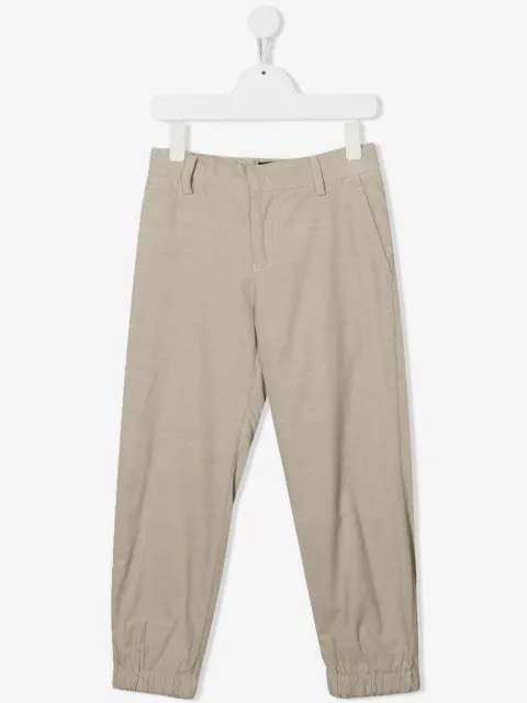 Emporio Armani Kids cuffed-leg chino trousers