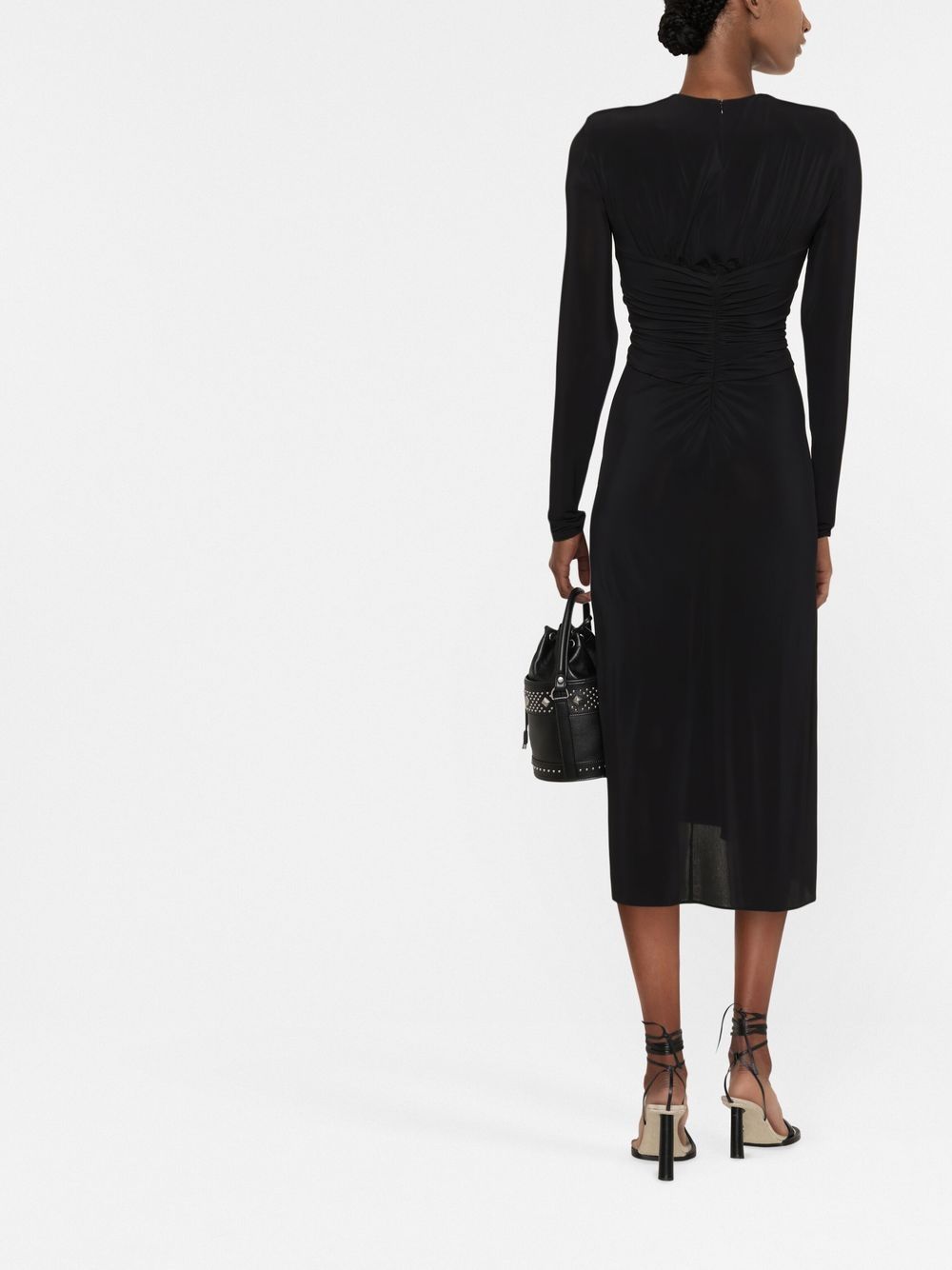 ISABEL MARANT keyhole-neck Long Sleeved Midi Dress - Farfetch