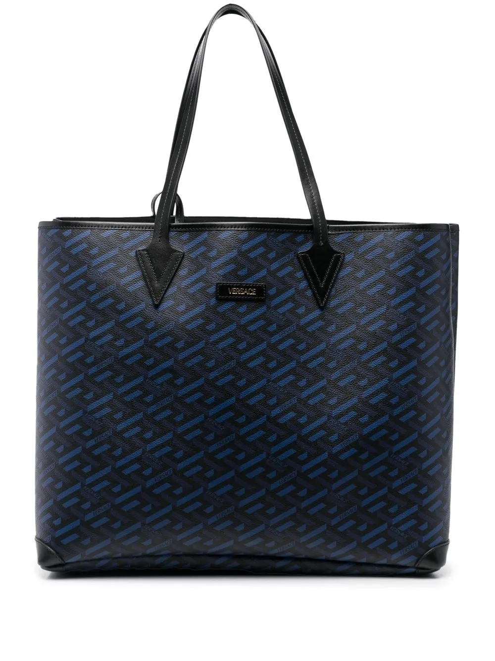 

Versace bolsa de hombro con motivo La Greca - Negro