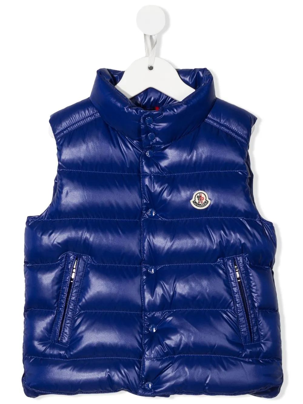 

Moncler Enfant chest logo-patch detail gilet - Blue