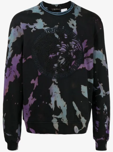 Stain Shade Sweatshirt mit Batikmuster