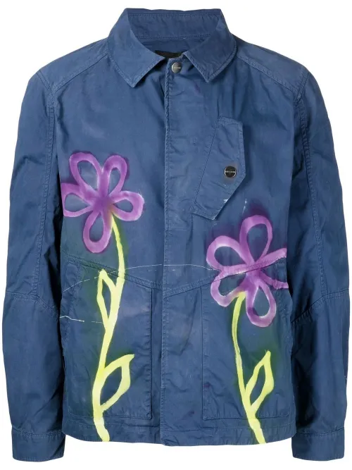 Veste boutonnée à imprimé graphique - Stain Shade - Modalova