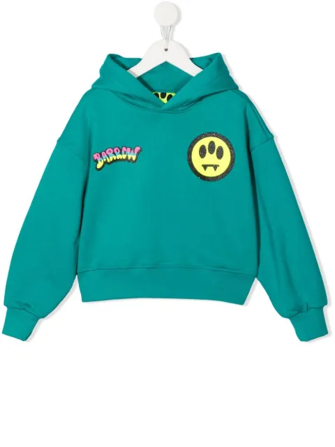 Barrow kids logo-print cotton hoodie