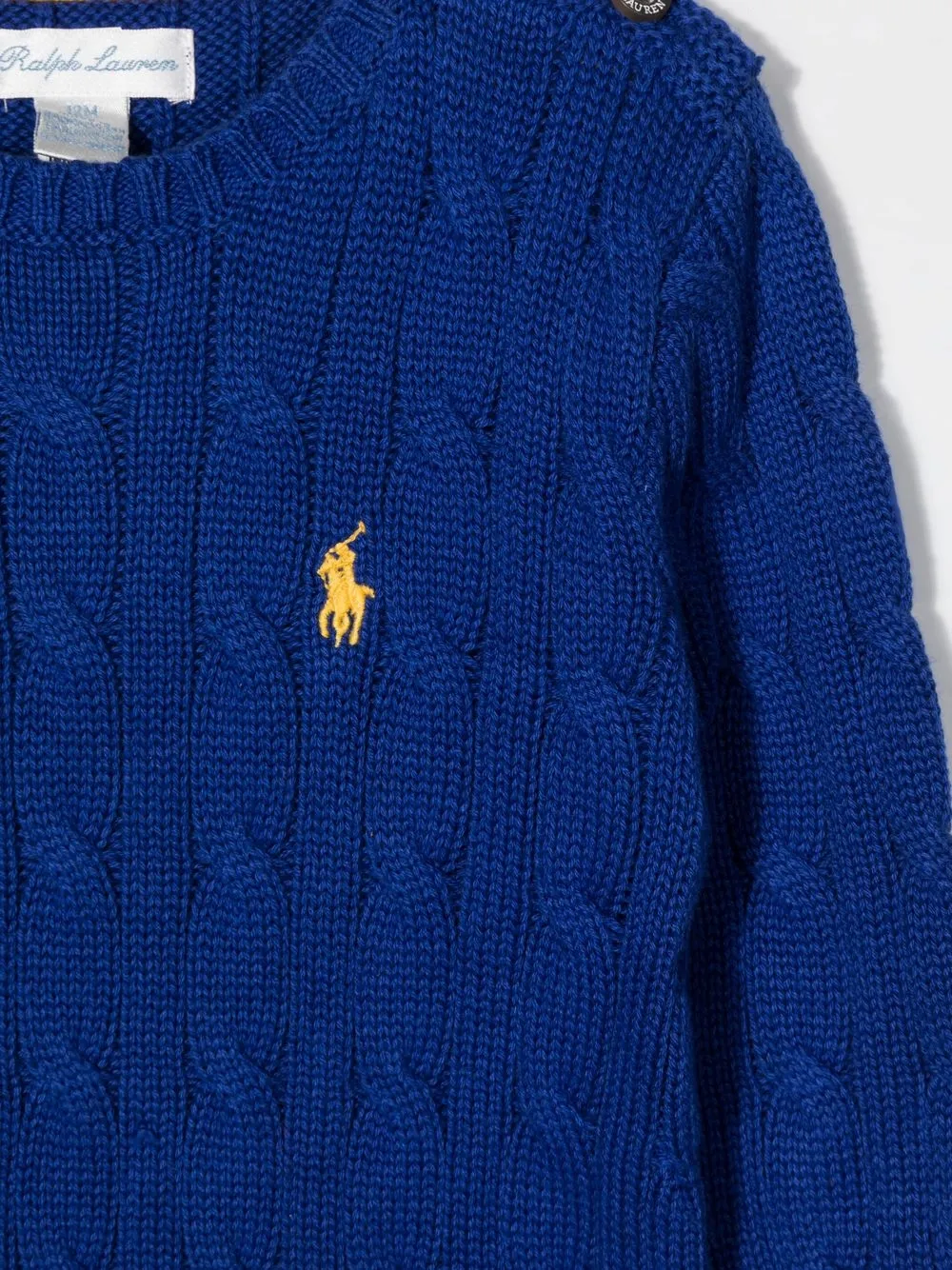  Polo Ralph Lauren Kids Gestrickter Pullover Mit Stickerei   Blau 
