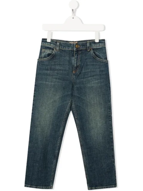 Gucci Kids Horsebit straight-leg jeans