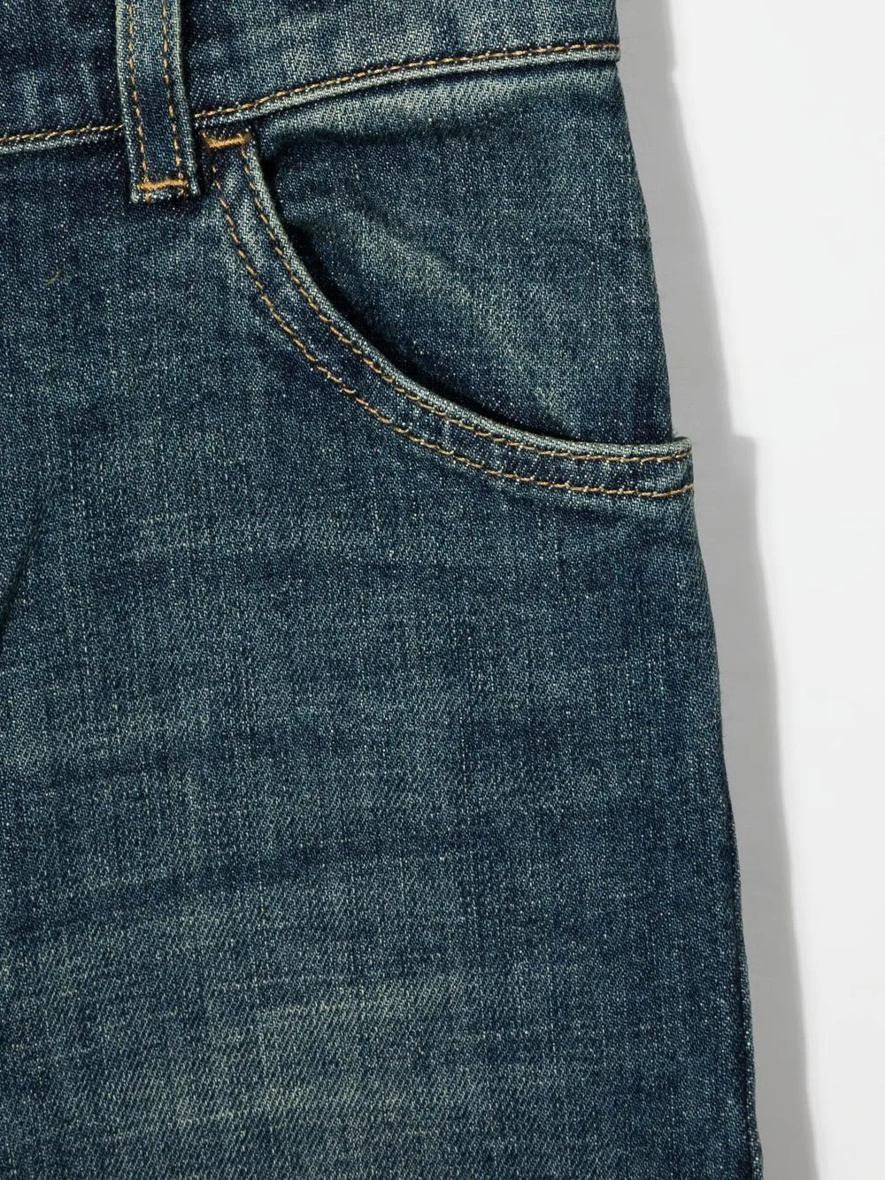 Horsebit Straight-Leg Jeans