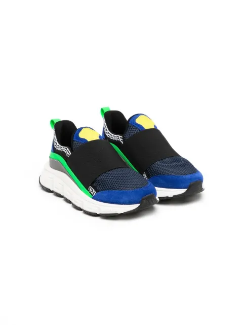Versace Kids colour-block slip-on sneakers