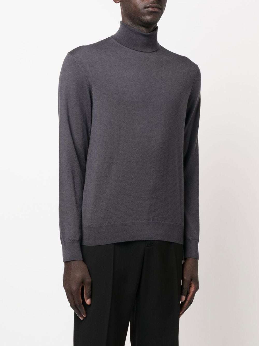 Shop Lemaire Funnel-neck Long-sleeve Top In Grey