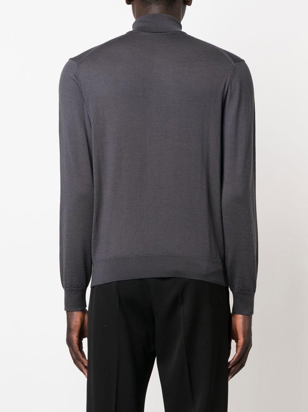 Shop Lemaire Funnel-neck Long-sleeve Top In Grey