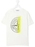 Stone Island Junior Compass-print cotton T-shirt - White