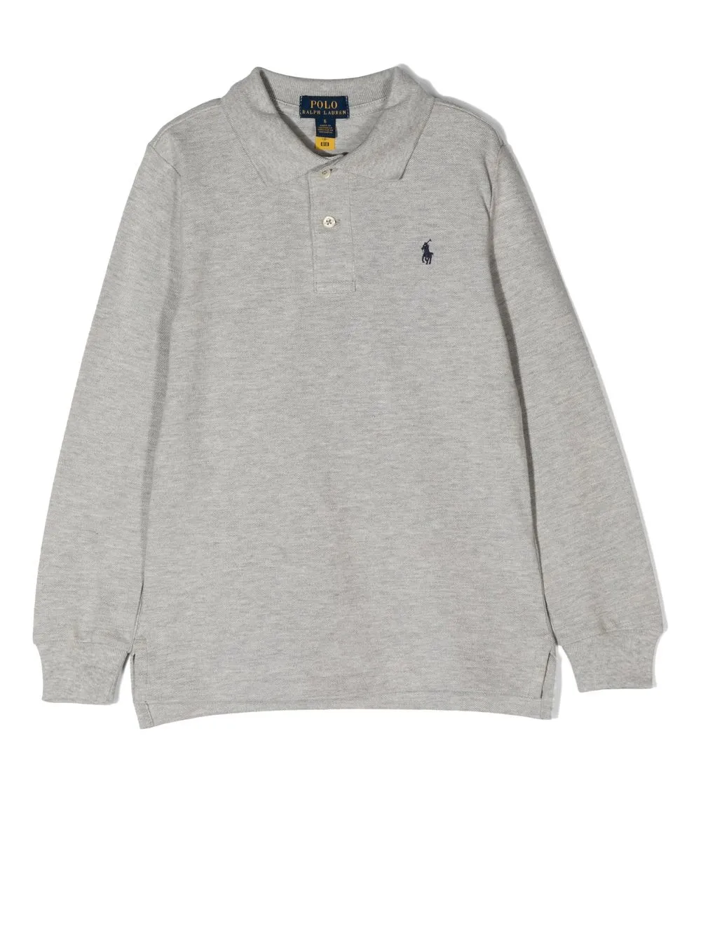 

Ralph Lauren Kids playera tipo polo manga larga - Gris