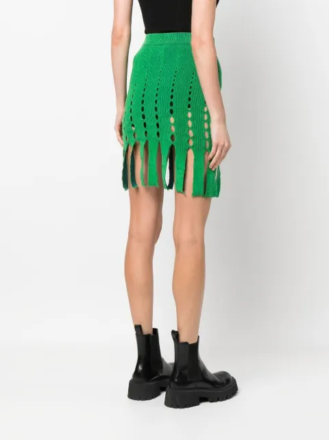 AMBUSH Fringed Knitted Mini Skirt - Farfetch