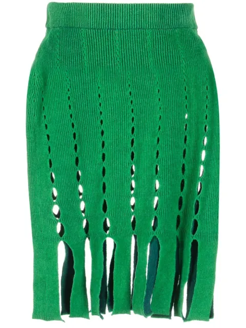 AMBUSH Fringed Knitted Mini Skirt - Farfetch