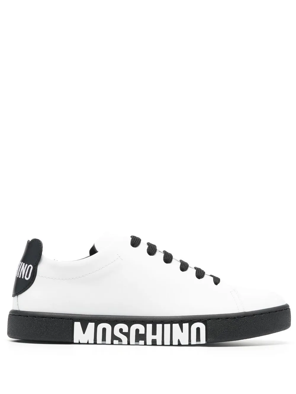 

Moschino tenis bajos con logo estampado - Blanco