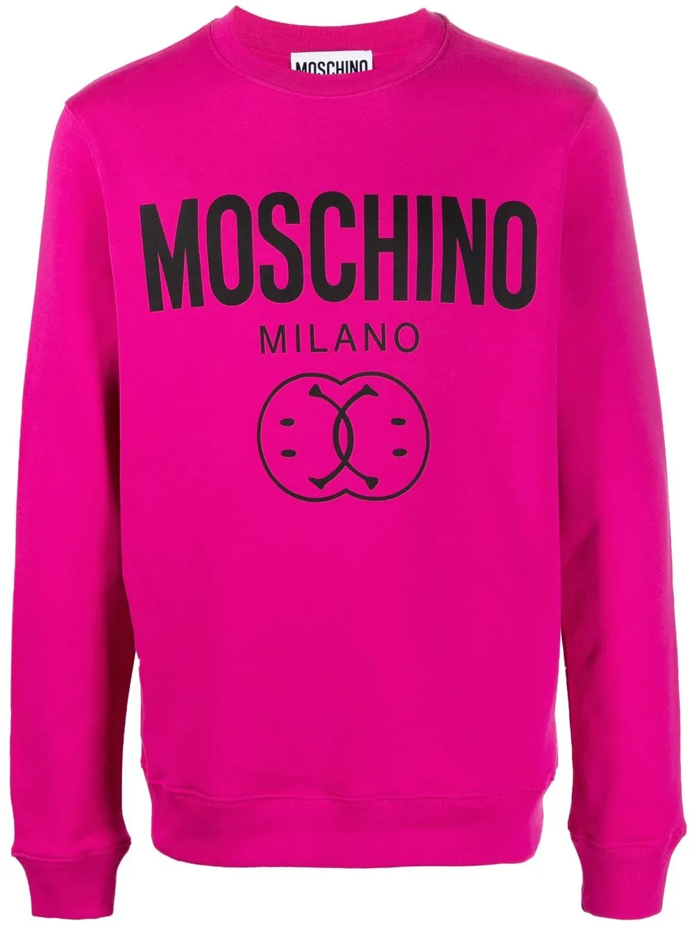 

Moschino suéter con cuello redondo y logo estampado - Rosado