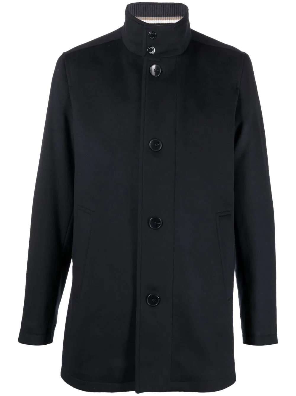 

BOSS inner-layer wool-cashmere coat - Blue