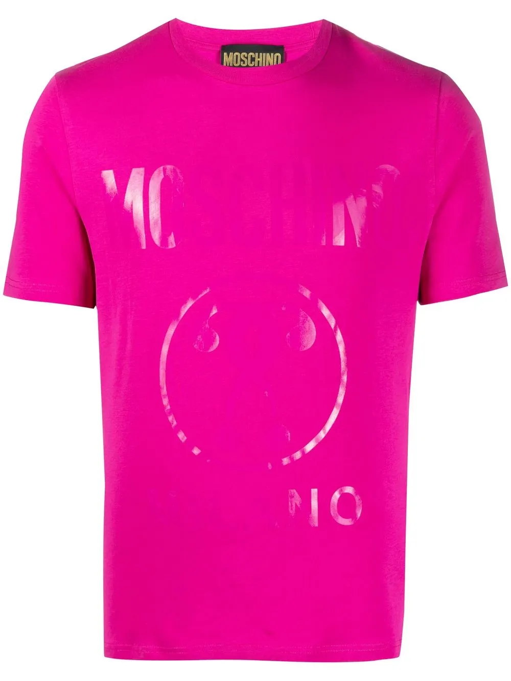 

Moschino playera con logo estampado - Rosado