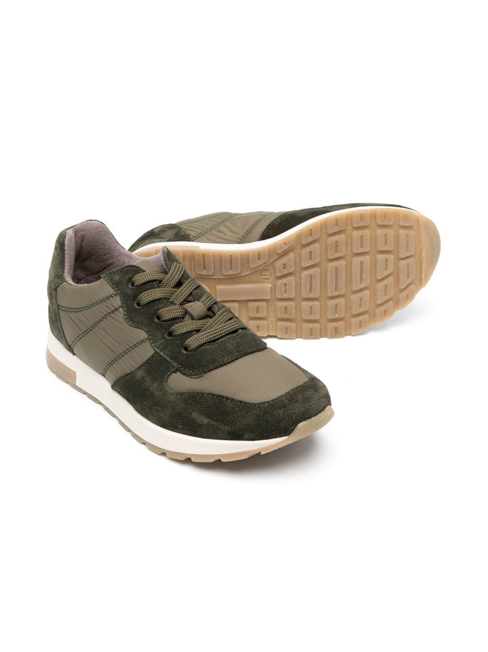 Shop Pèpè Panelled Low-top Sneakers In Green