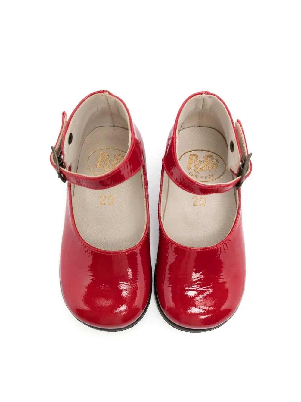 Patent Ankle-Strap Ballerina Shoes