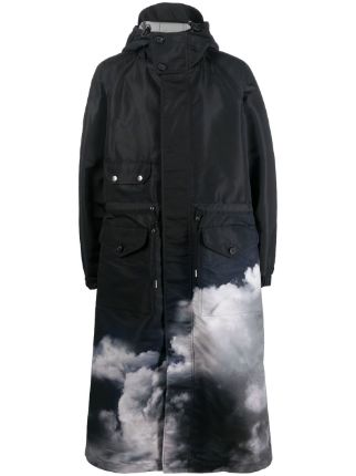 Alexander McQueen cloud-print Oversize Coat - Farfetch