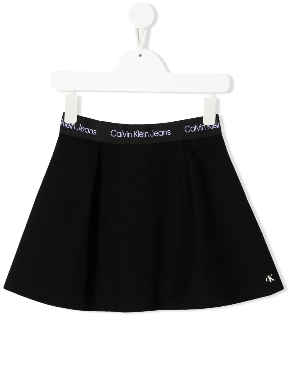 

Calvin Klein Kids falda con logo en la pretina - Negro