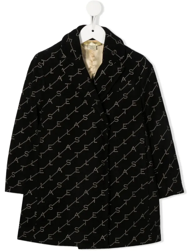 Stella McCartney Kids logo-print single-breasted Coat - Farfetch