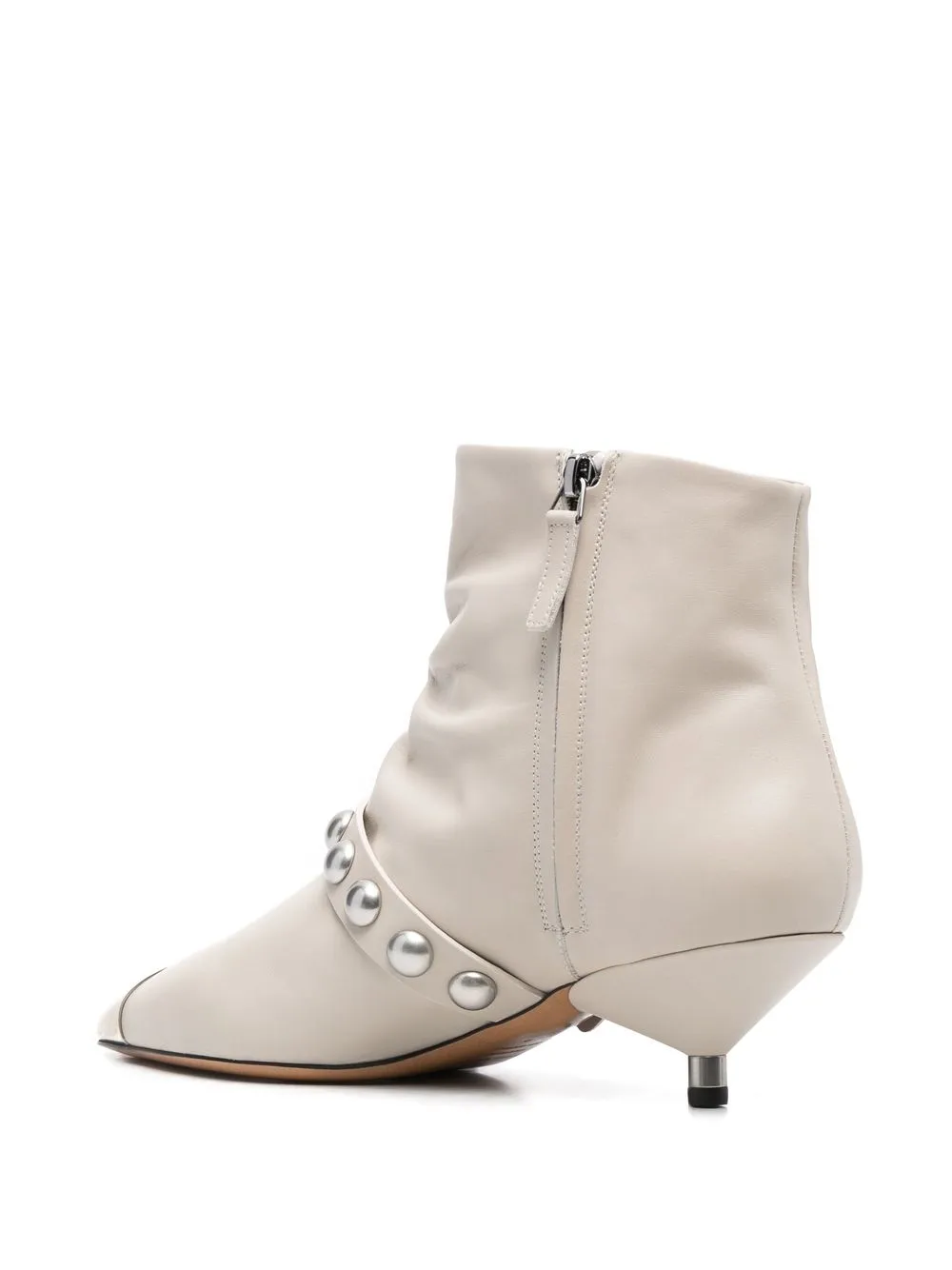 ISABEL MARANT Donatee Leather Ankle Boots - Farfetch