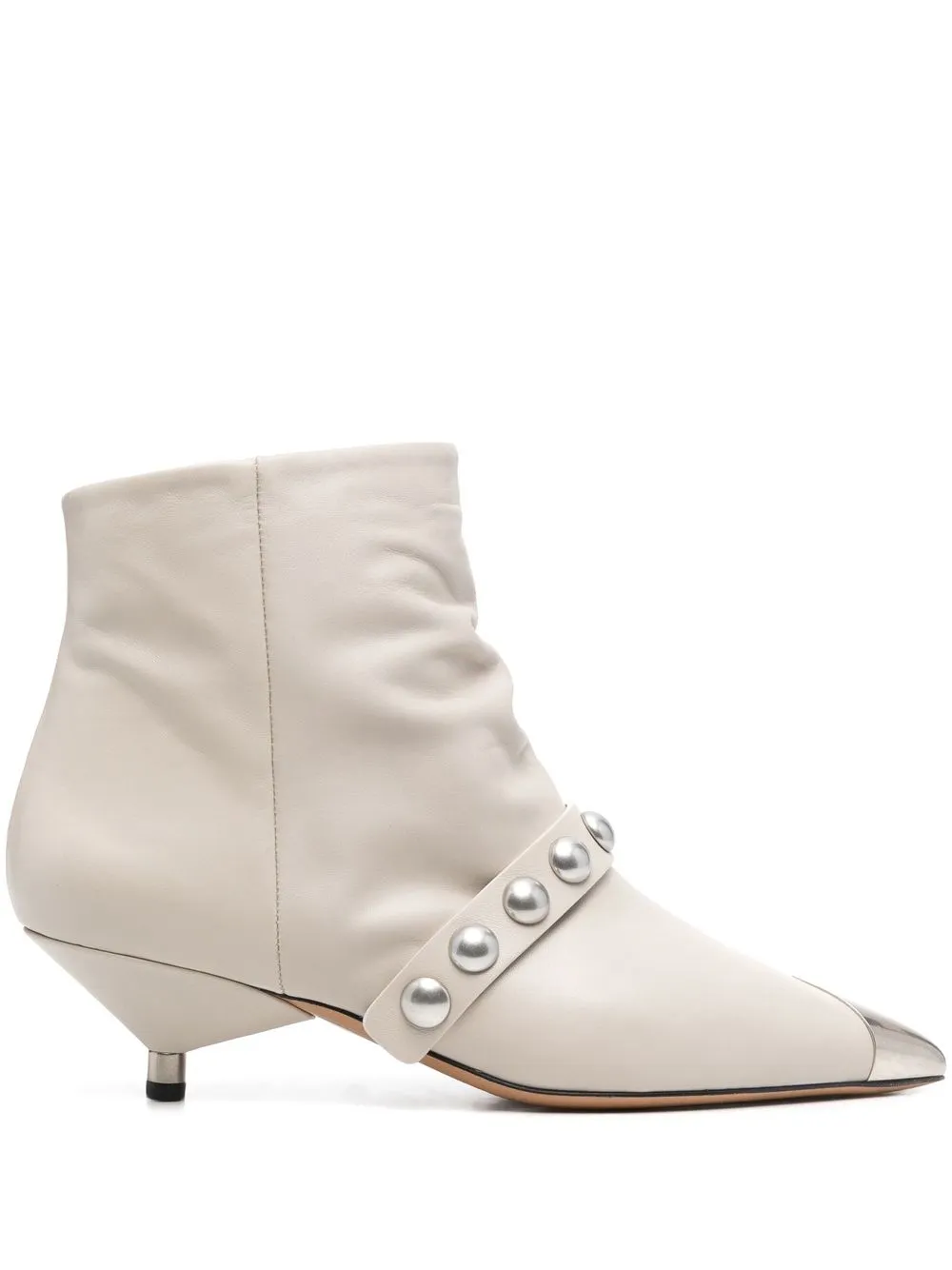 ISABEL MARANT Donatee Studded Leather Ankle Boots - Farfetch