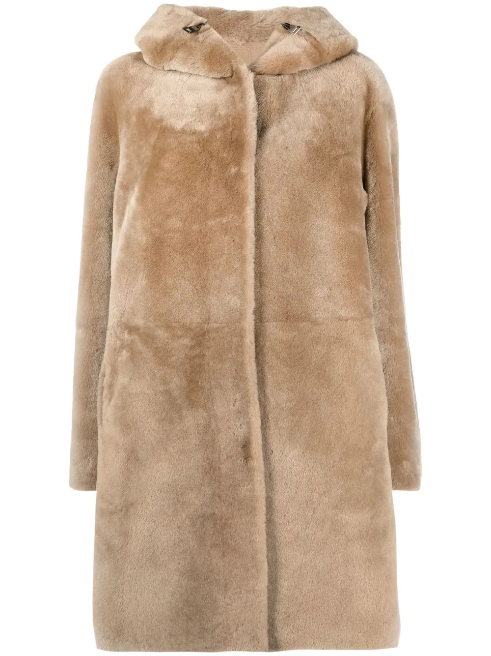 

Suprema hooded shearling coat - Neutrals