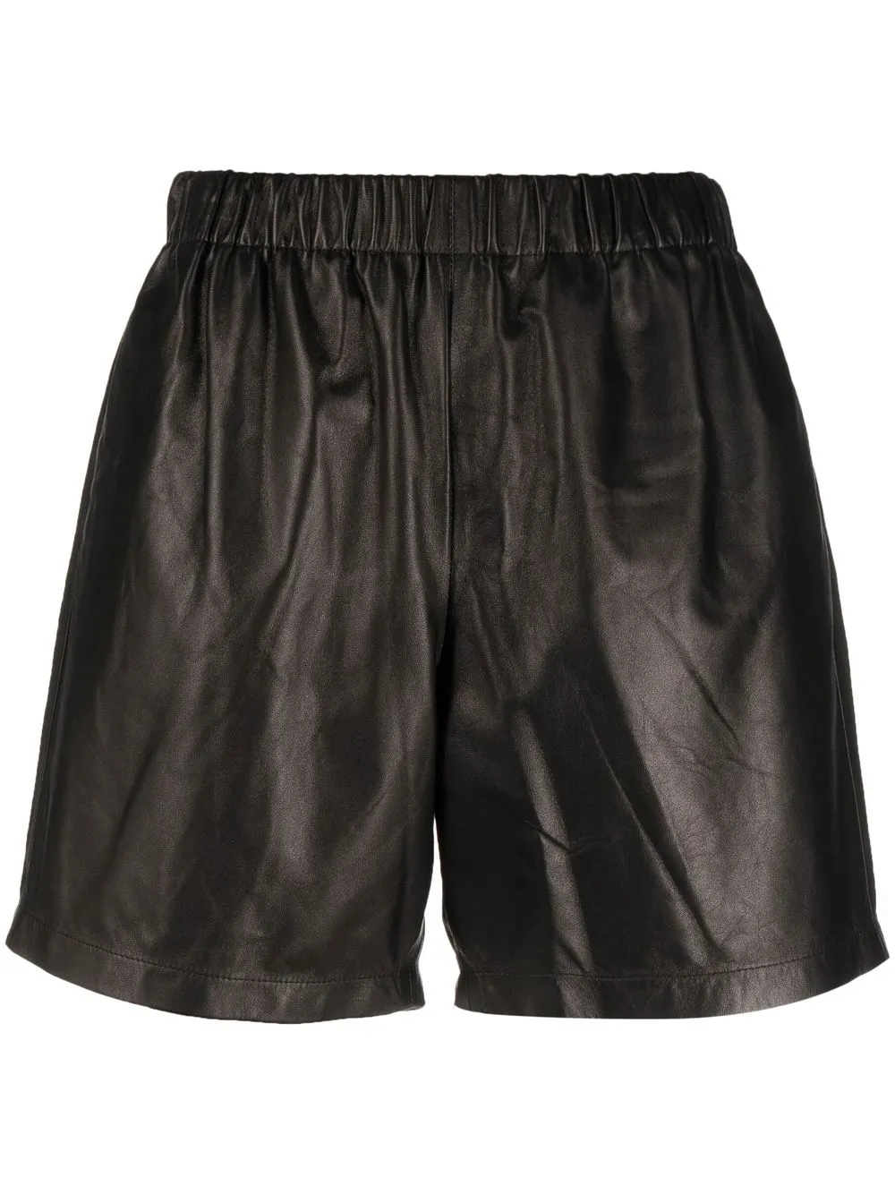 

AMIRI slip-on leather shorts - Black