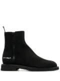 Off-White side logo-print ankle boots - Black
