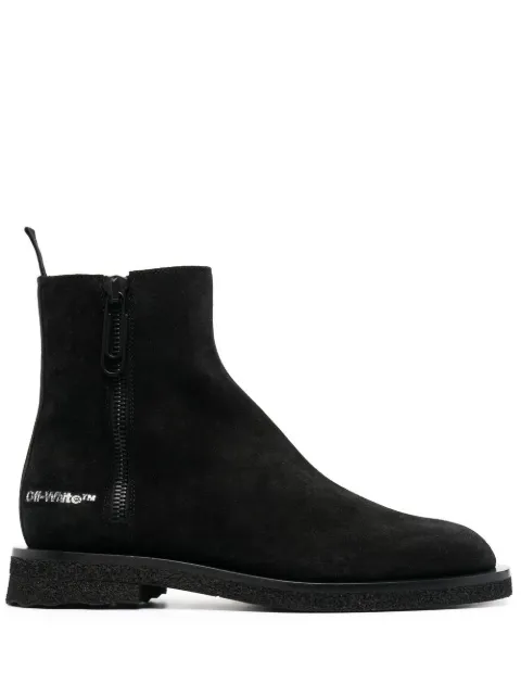 Off-White side logo-print ankle boots