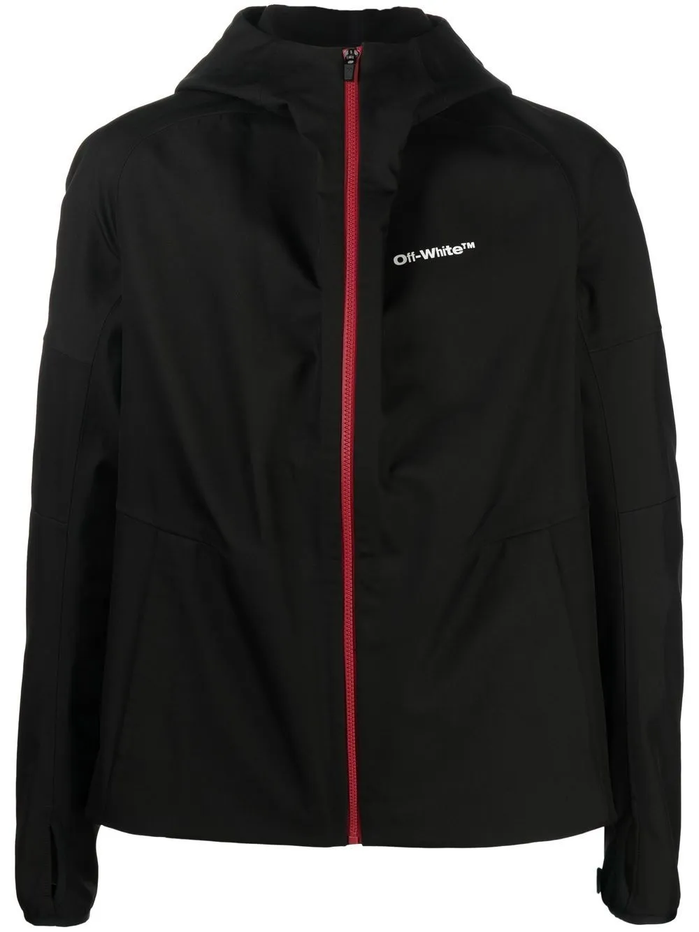 

Off-White chamarra con capucha y logo estampado - BLACK WHITE