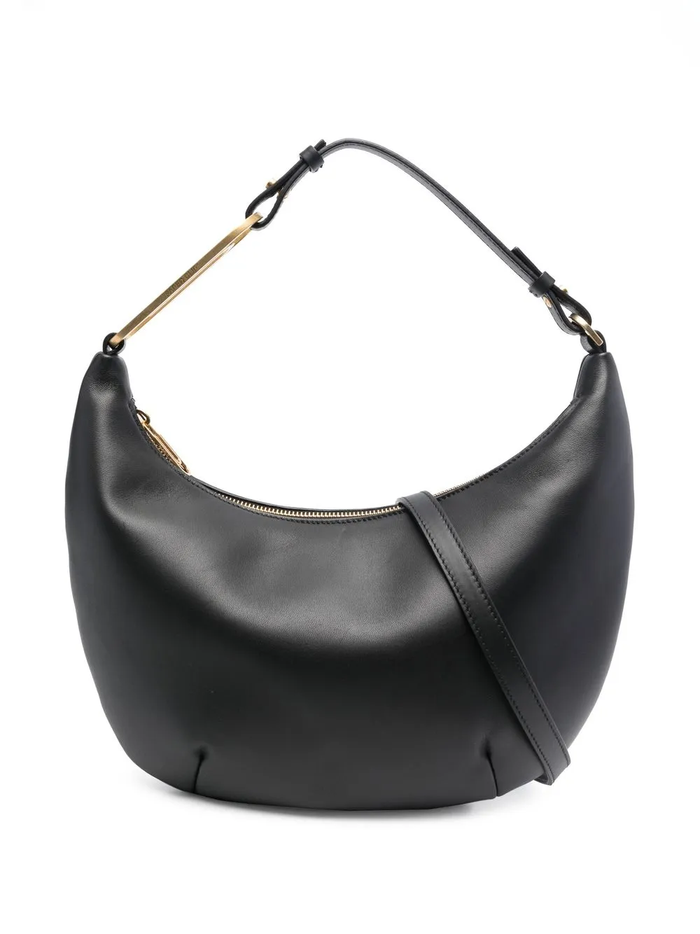 Women's Black Leather Hobo Bag