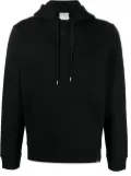 Courrèges logo-patch drawstring hoodie - Black