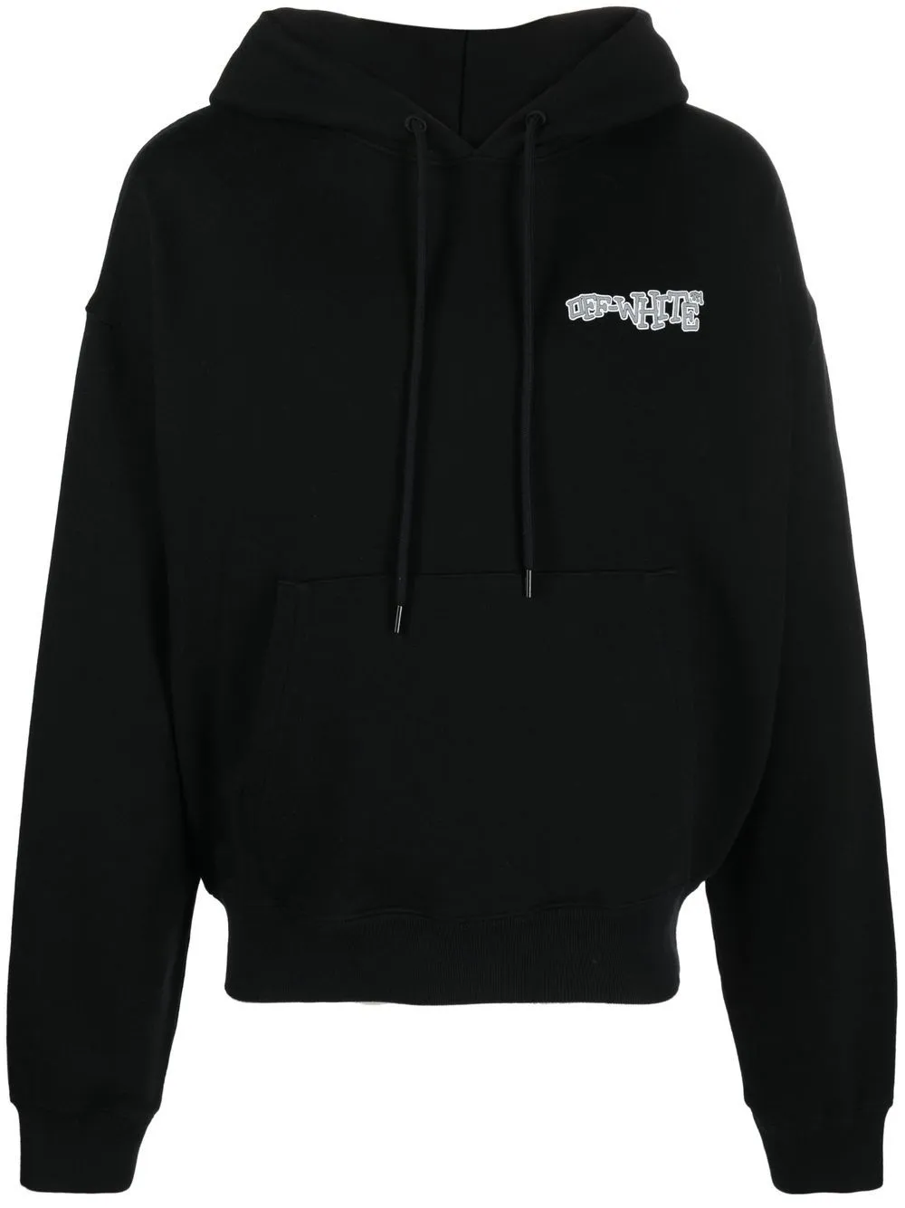 

Off-White hoodie con logo estampado y cordones - BLACK WHITE