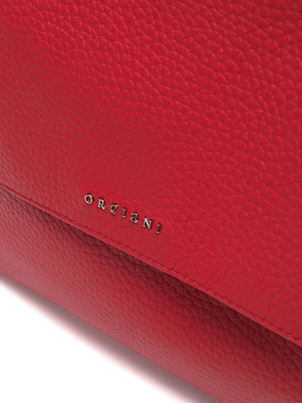  Orciani Sveva Grained Leather Shoulder Bag - Red 