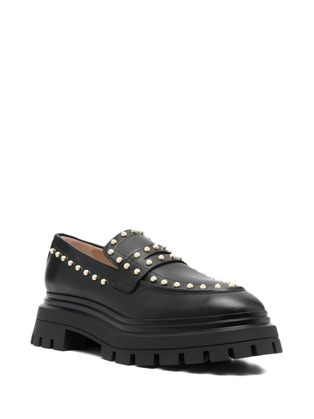 Image 2 of Stuart Weitzman Bedford 40mm faux-pearl embellished loafers